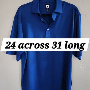 FJ Men's Navy Golf Pull-Over Blend Shirt Machine Washable.